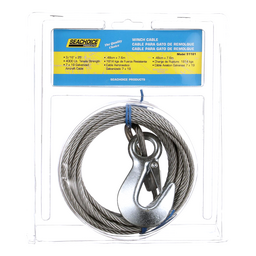 Seachoice Steel Winch Cable w/ Safety Hook, 3/16 In. X 25 Ft., 4,000-Lb. Tensile Strength thumbnail-6