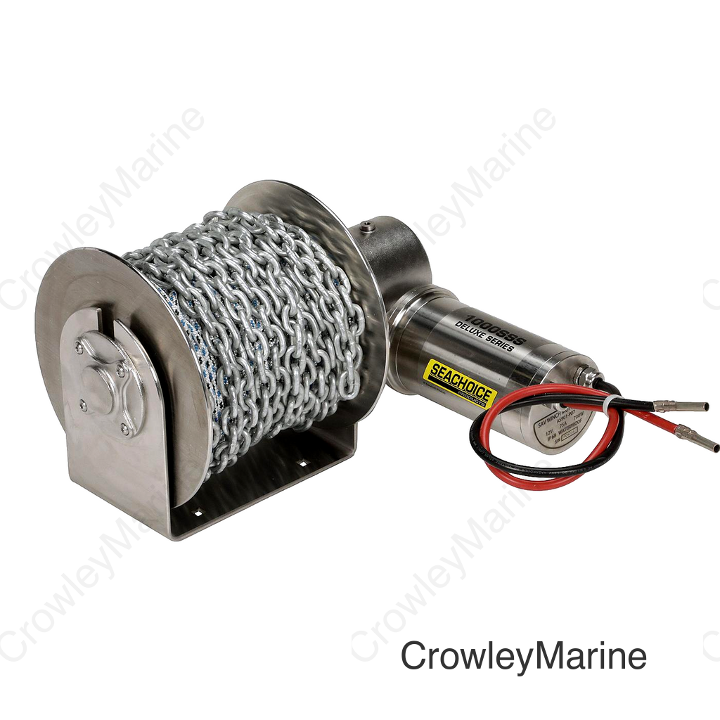 Seachoice 53721 Stainless Steel Drum Winch Kit, Deluxe Series 1000