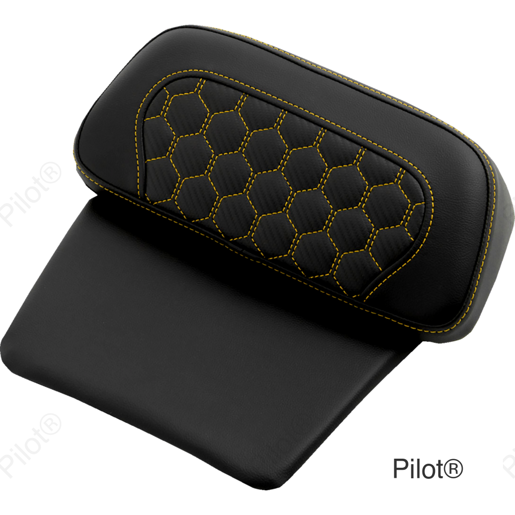 Chopped Tour Pak Pad - Honeycomb - Gold Stitching - FLH/FLT '14-'24