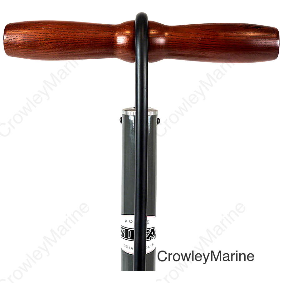 Silca Pista Plus Floor Pump - Steel Body Ash Wood Handle 220psi Classic Press-On Chuck Black