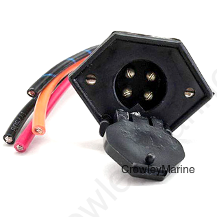4-Wire Receptacle, 8 ga., No Butt Connector