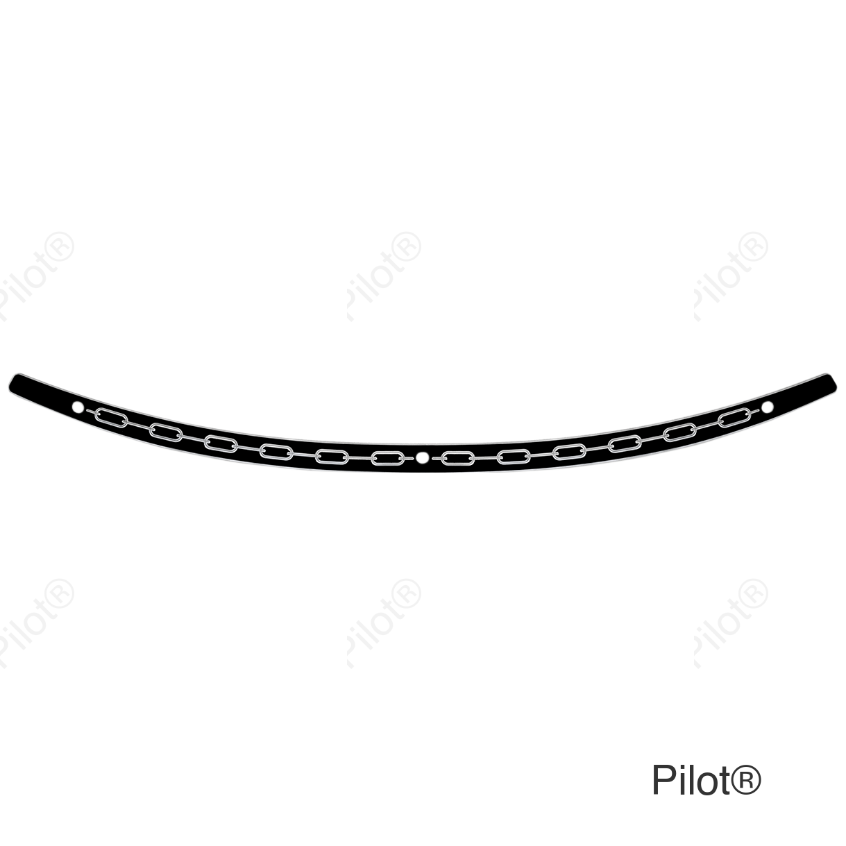 Windshield Trim - Black - Chain - '96-'13 FLH