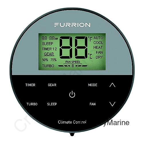 Furrion 2024047199 Chill® Thermostat, Single-Zone, 3 Fan Speed, Grey/Black
