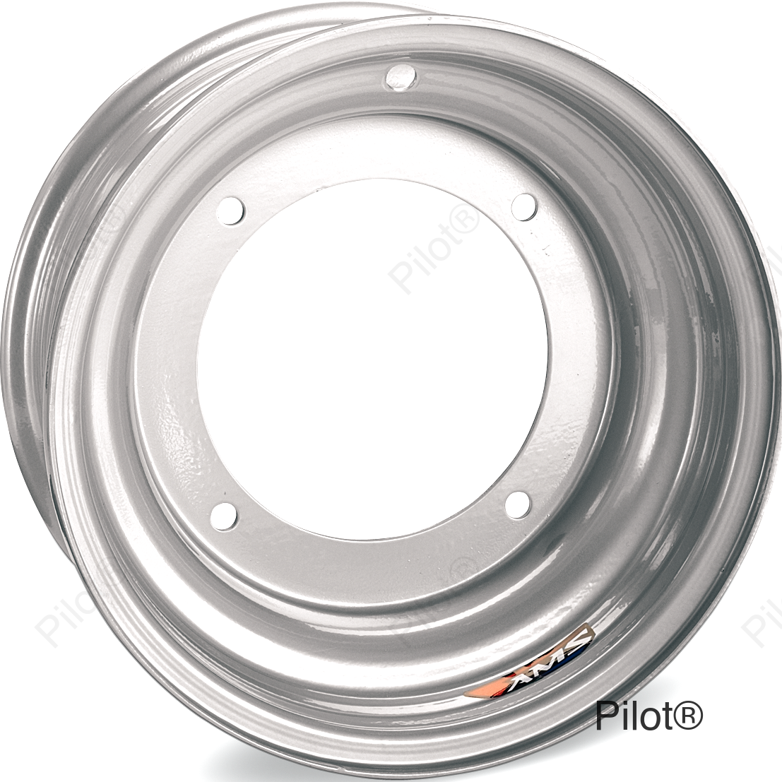 Steel Wheel - Rear - Chrome - 10x8 - 4/110 - 3+5