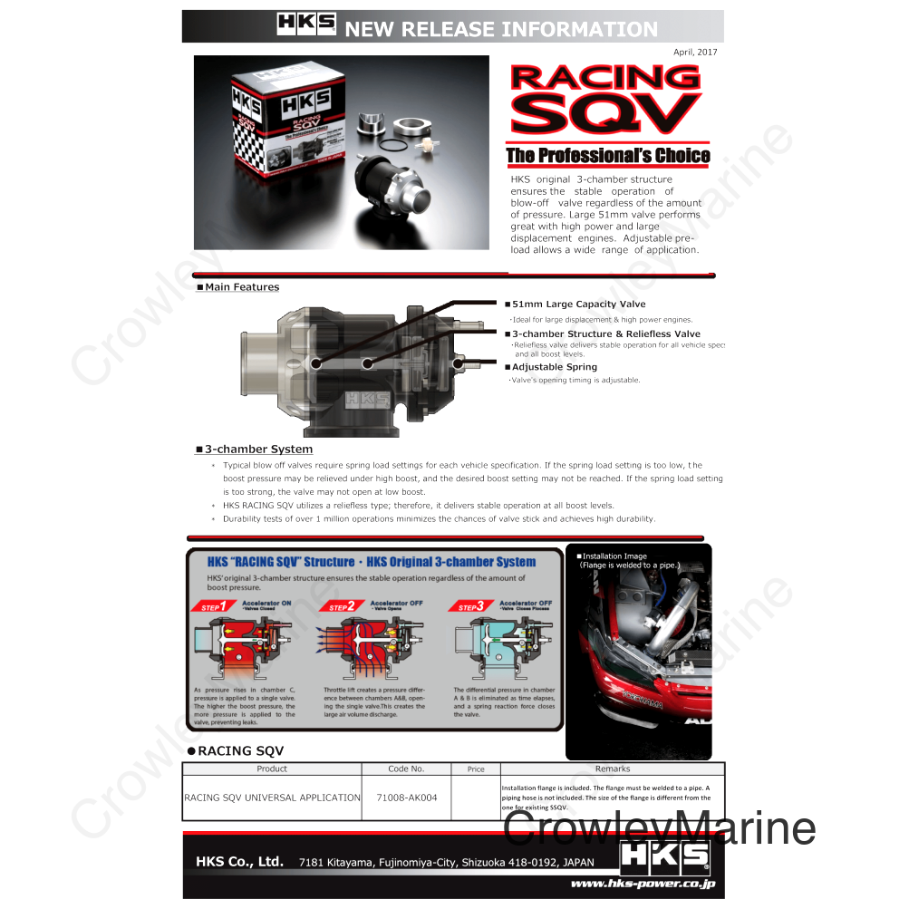 HKS RACING SQV UNIVERSAL BOV