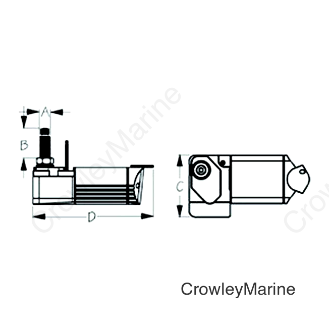 SeaDog Powder Coated Aluminum & Stainless Waterproof Heavy Duty 12V Wiper Motor | White Finish