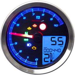 TNT-04 Multifunction Meter - Silver Bezel - 3.30" Diameter x 2.19" D thumbnail-5