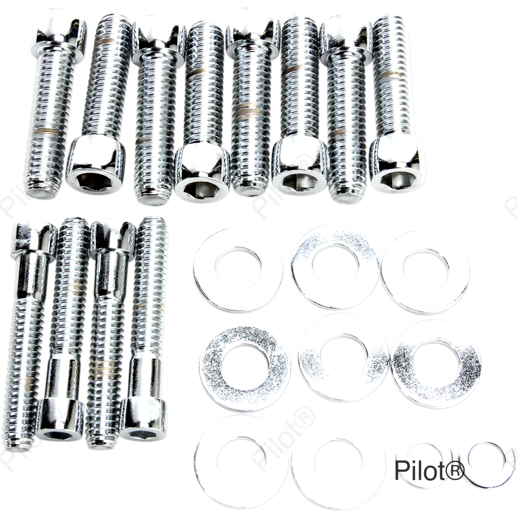 Bolt Kit - Transmission Side Cover - Socket-Head - Chrome