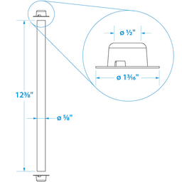 Seachoice Roller Shaft w/ 2 Pal Nuts, Fits 10-In. Roller thumbnail-1