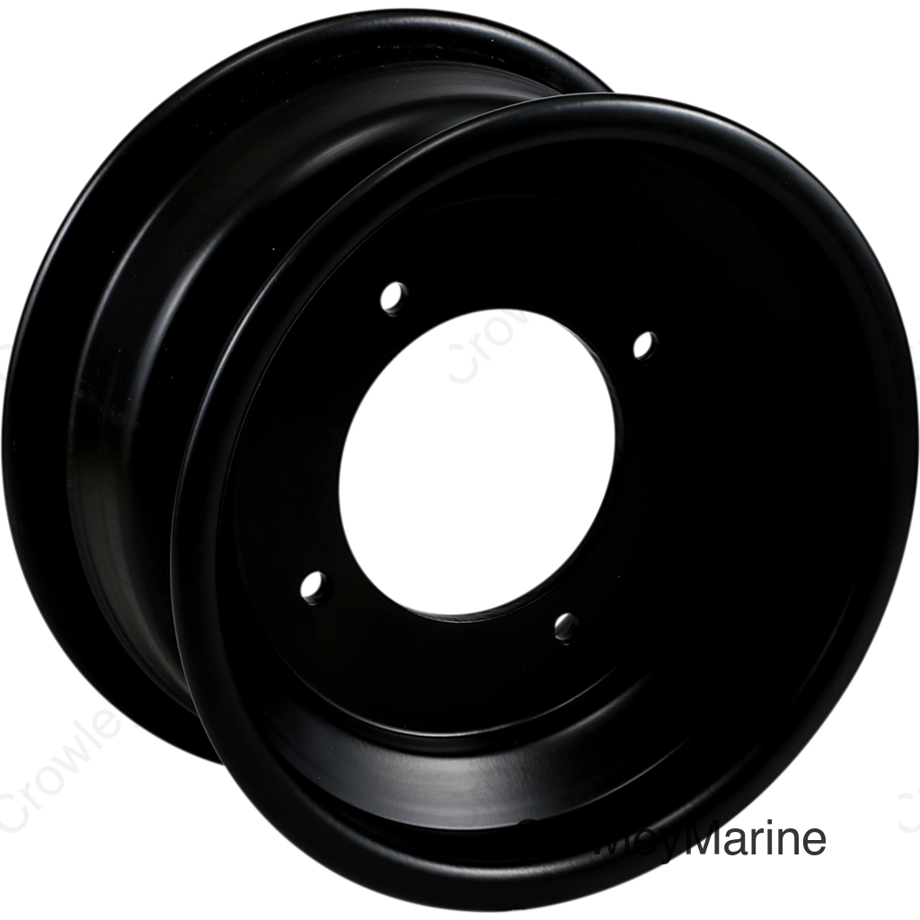 Rolled-Lip Spun Wheel - Front - Black - 10x5 - 4/144 - 3+2