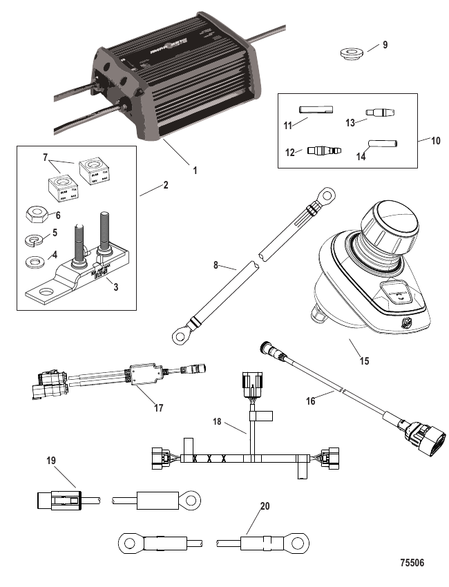 Serial Range Accessories Joystick Piloting for Single Engine Pontoon - 2022 & Up - Electrical Components