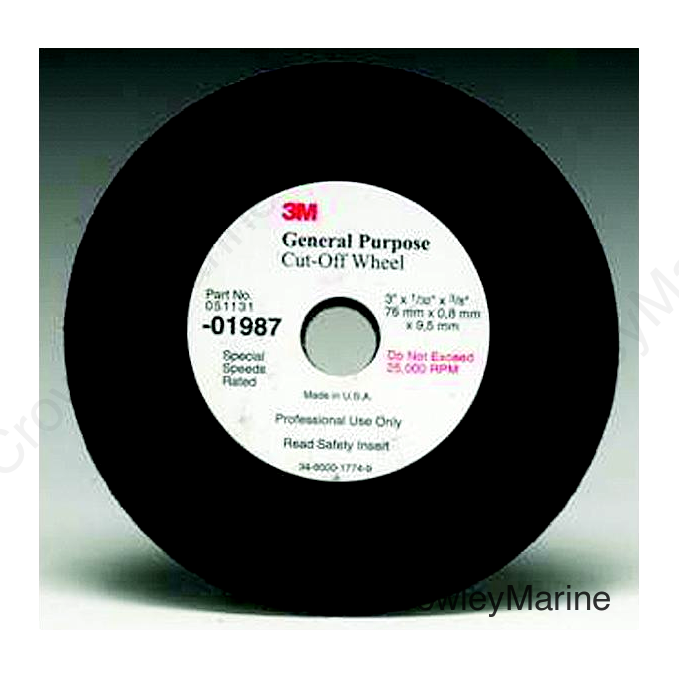 3M 01987 Cut Off Wheel 3" x 1/32 x 3/8