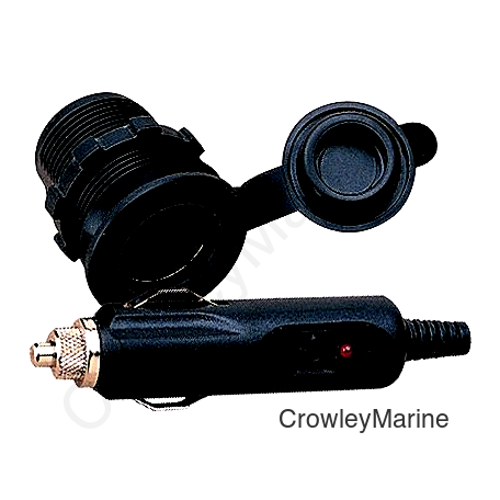 Sea-Dog 4261161 Deluxe Power Socket, Cap & Plug, 12V