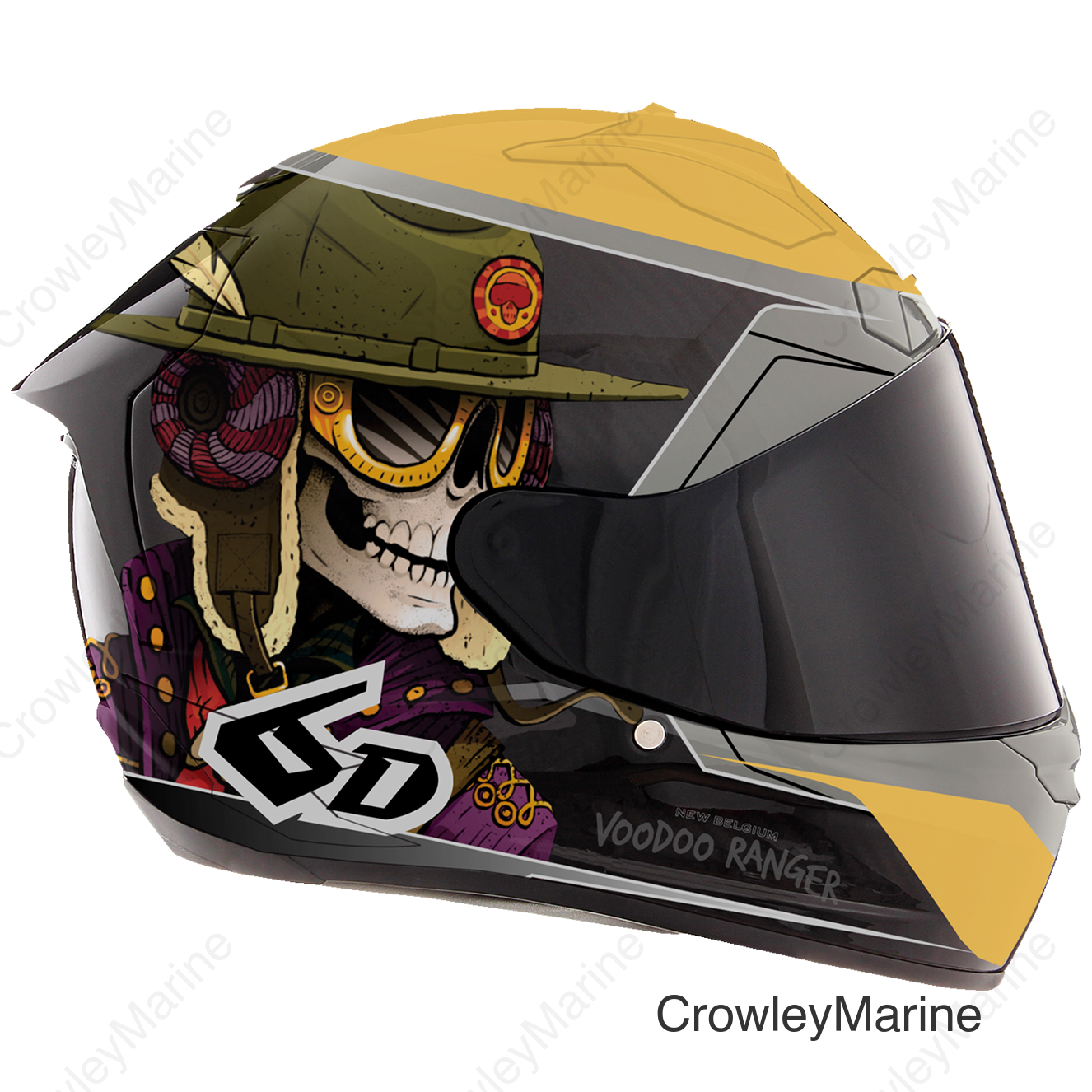 ATS-1R Helmet - Voodoo Ranger - Gloss Black/Gold - Small