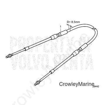Control Cable(V2) - Volvo Penta (21633500)