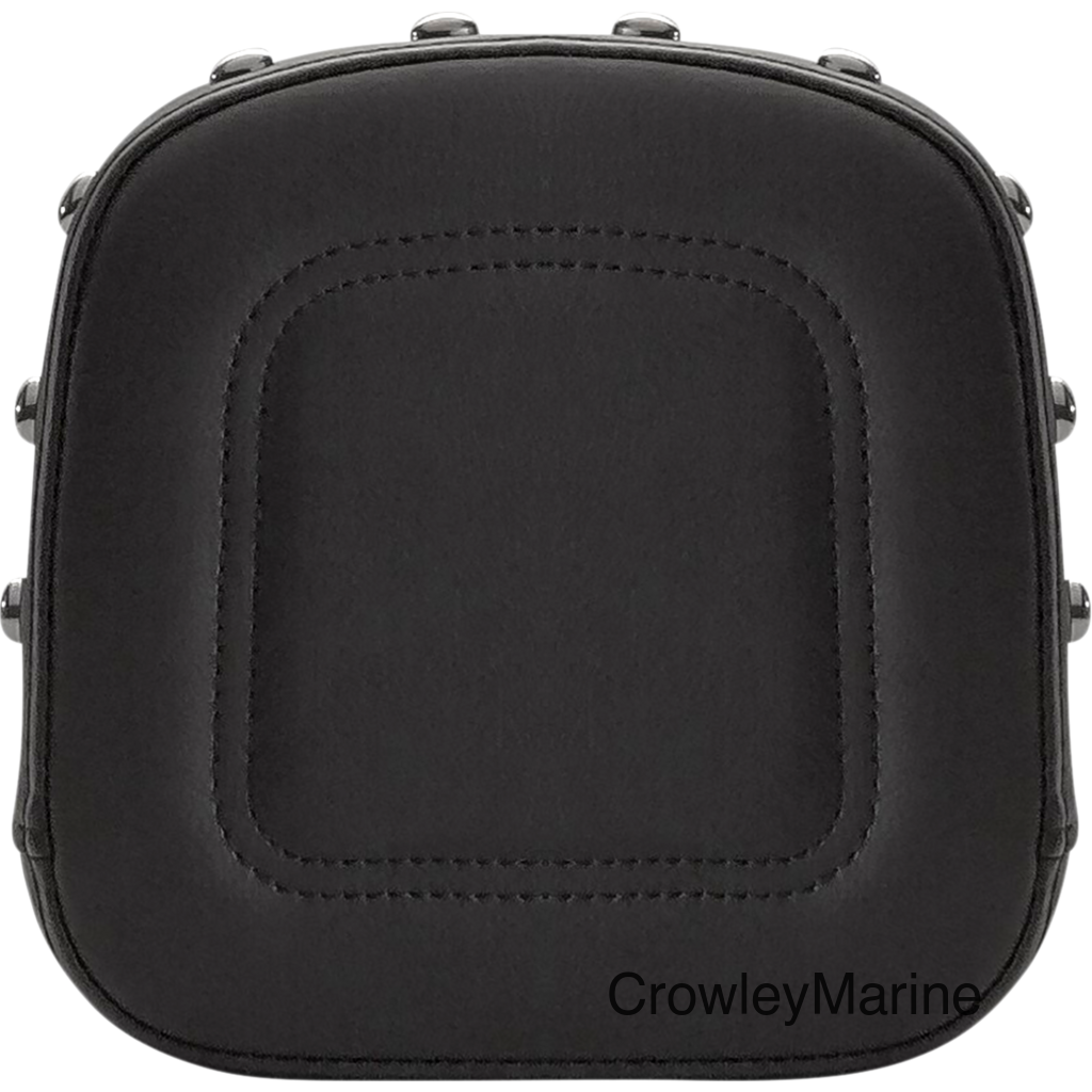 Sissy Bar Pad - Contoured - Black - Studded - FL '99-'23
