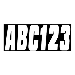 Hardline Series 350 Registration Kit, Solid Color Font (Includes 4 Sets of 3" A-Z, 0-9) thumbnail-0