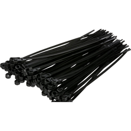 Seachoice Cable Ties, 8 In. Long, Mounting Design, 50 Lbs. Max Load, UV Black, Pack of 100 thumbnail-0