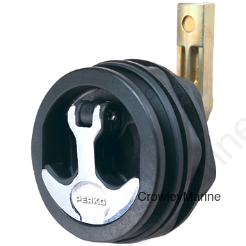 Black/Chrome Flush Latch, Cam Bar Adj. 1-1/4"- 1-7/8", Carded