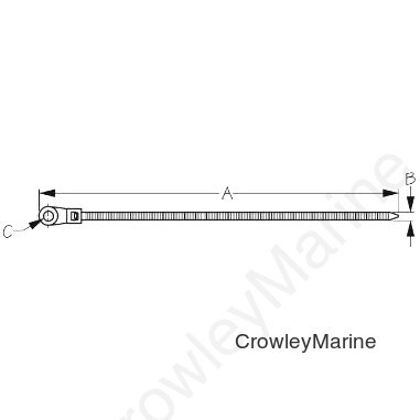 CABLE TIE Mount HOLE 6.14" (100) (427406)