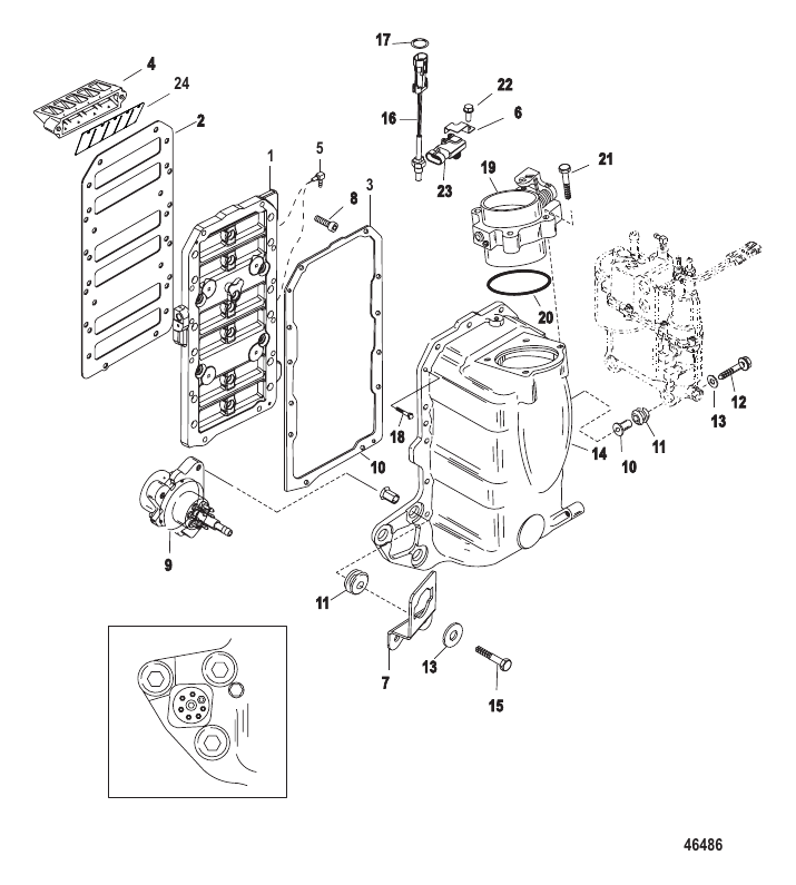 Air Handler Components - Serial Range Race Outboard 200XS DFI (2.5L ...