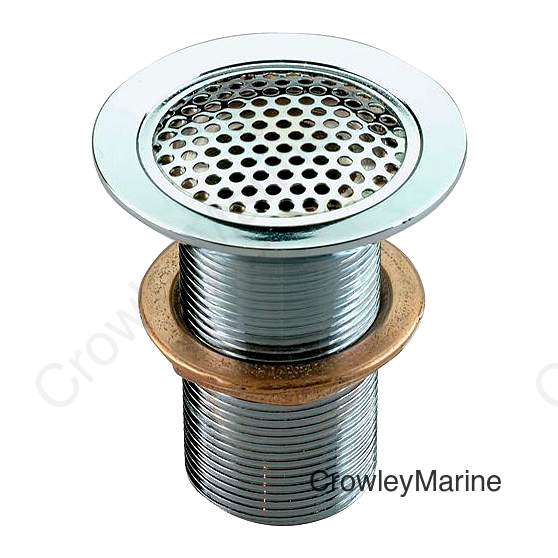 Perko Flush Mount Drain For 3/4" Pipe, Chrome/Bronze