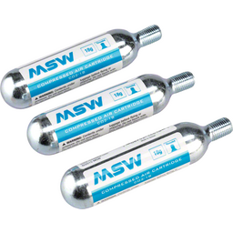MSW CO2-20 Compressed Air CO2 Cartridge - 20g Threaded Box of 100