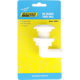 Seachoice 90-Degree Thru Hull Fitting, Fits 3/4 In. ID Hose, 7/8 In. Max. Hull thumbnail-0