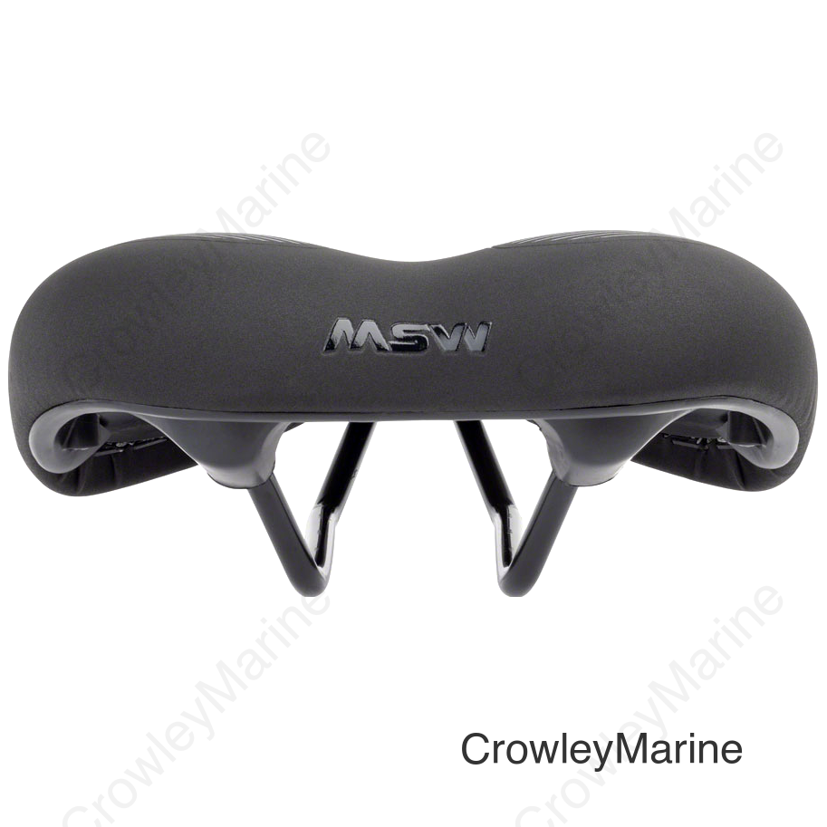 MSW Men's Saddle - Memory Foam Soft Touch Cover Steel Black