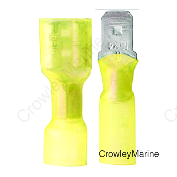 Ancor 320899 Marine Grade® Heat Shrink Disconnects, 12-10 Female, Yellow, 100/pk