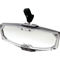 Mirror - Halo R - Rear View w/LED Cabin Light - Rectangle - Black w/Silver Bezel - CF Moto thumbnail-4