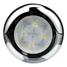 Seachoice LED Courtesy Interior Light Chrome/White Bezel, White LED thumbnail-3