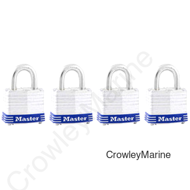 Master Lock Standard Shackle 4 Pack Of No3 Keyed Alike (267842)