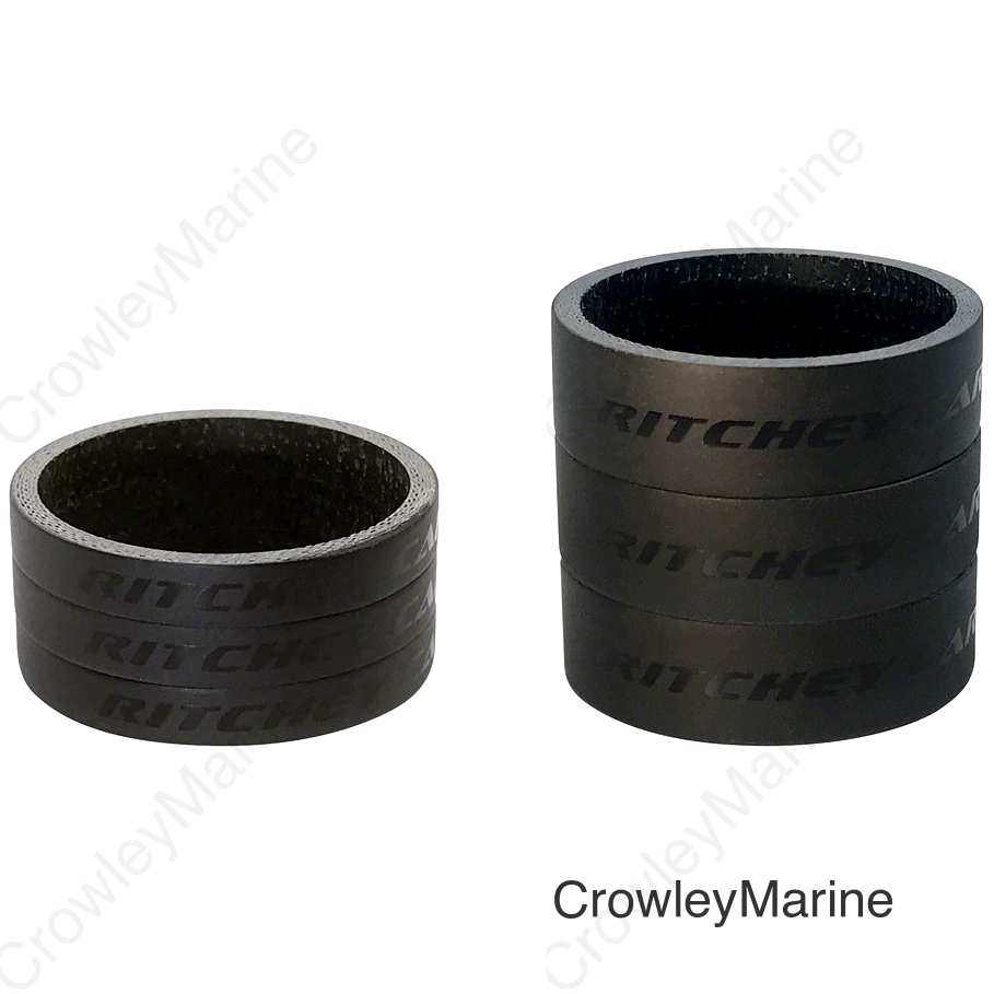 Ritchey WCS Headset Stack Spacer - 1-1/8 3x5mm and 3x10mm Carbon Matte Black