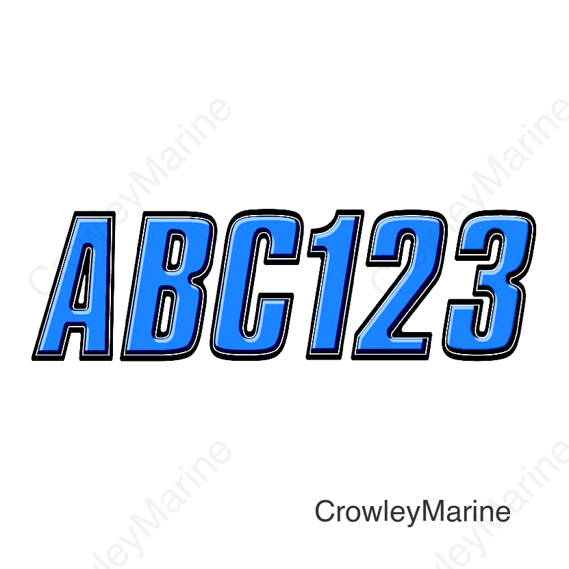 Hardline Series 800 Registration Kit, Block Style Solid Body With Bevel Effect, Contrasting Outline (Includes 4 Sets of 3" A-Z, 0-9)