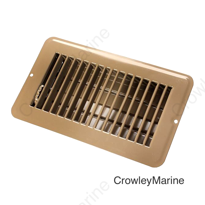 JR Products Metal Floor Registers, Brown Dampered