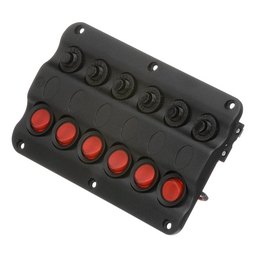 Seachoice LED 12V 6-Switch Distibution Panel, Pre-Wired, Boat Panel Mount thumbnail-0