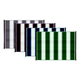 Open Air Stripe Awning Leisure Mat, 6' x 9' Blue thumbnail-2