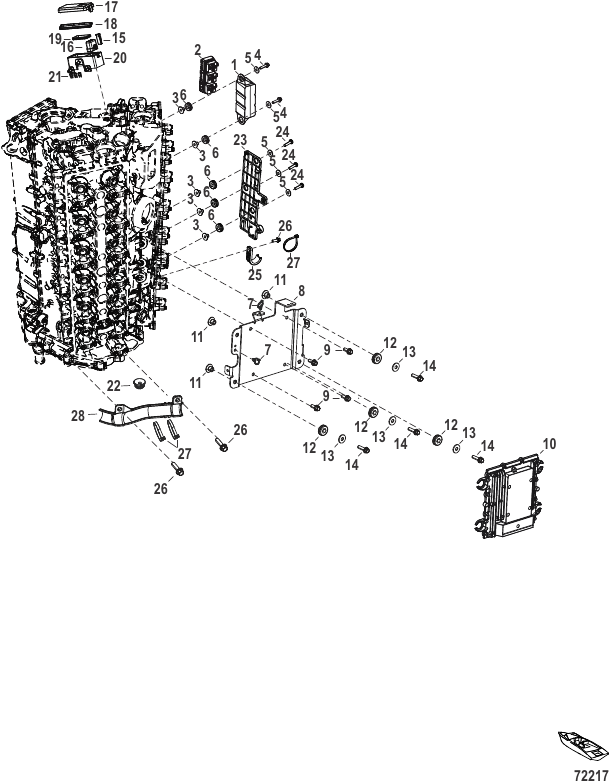 Serial Range Outboard 500 SeaPro (4-STROKE)(7.6L)(V12) - 3B060047 & Up - Electrical