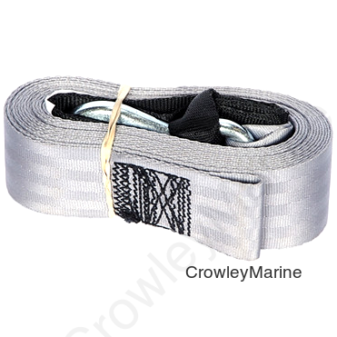 Winch Strap, 2"x15', 3,500lbs. WLL w/ Snap Hook & PWC Loop (412550)
