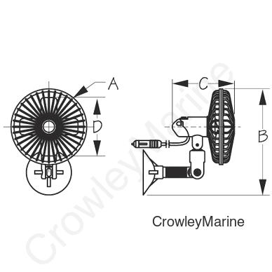 12V SUCTION CUP MOUNT FAN (450120-1)