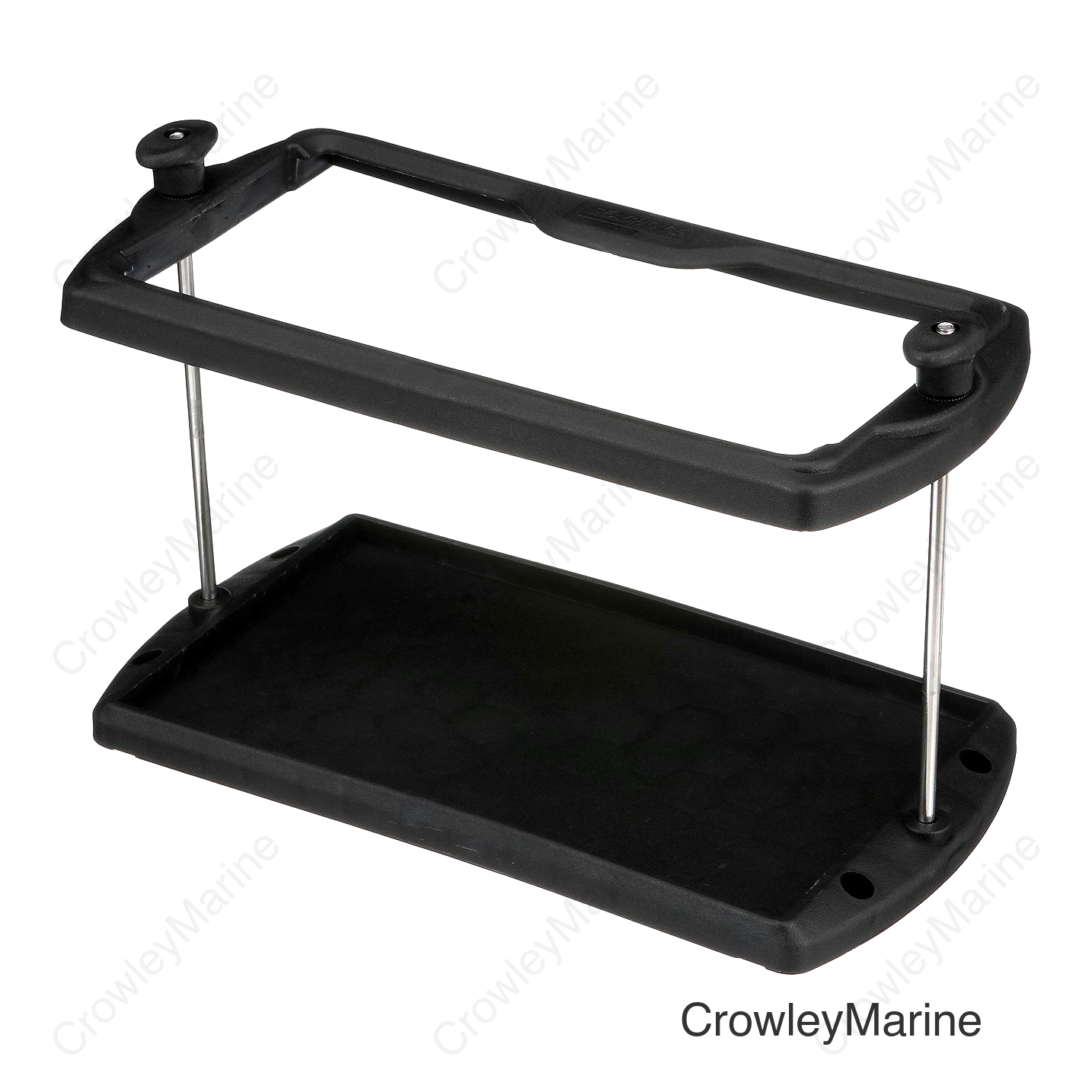 Seachoice USCG-Approved Premium Marine Group 27 Series Hold-Down Battery Tray, Black