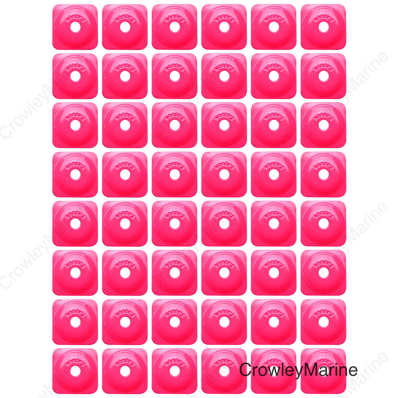 Support Plates - Pink - Square - 48 Pack