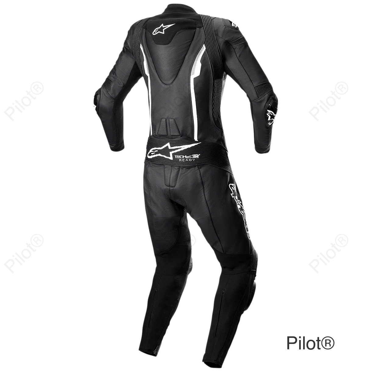 Stella Missile v2 1-Piece Leather Suit - Black/White - US 14 / EU 50