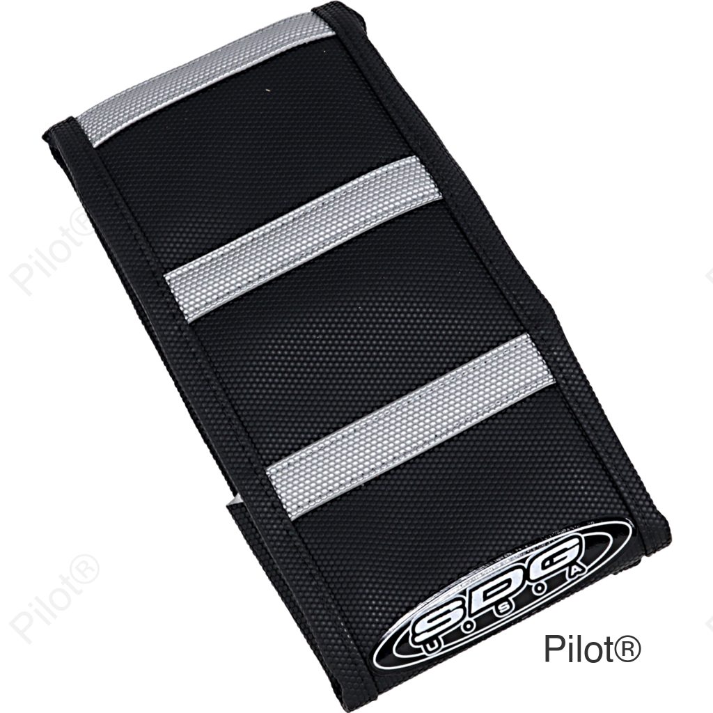 6-Ribbed Seat Cover - Grey Ribs/Black Top/Black Sides