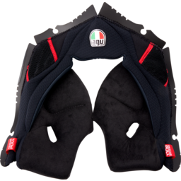 Pista GP RR Cheek Pads - Black/Red - 2XL thumbnail-1