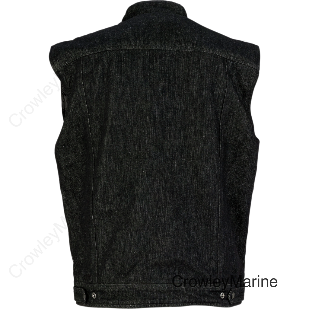 VEST DENIM BLK 2X