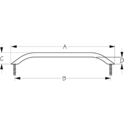 12" Stainless Steel Stud Mount Hand Rails thumbnail-1