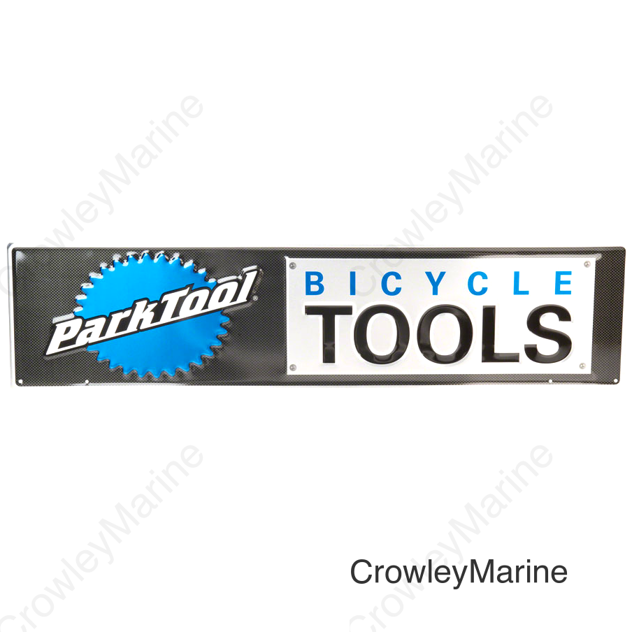 Park Tool Metal Bicycle Tools Sign Black/Blue/Silver