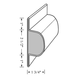 Taylor Perimeter Single Dock & Post Bumper Medium 4-1/2" W x 1-3/4" D